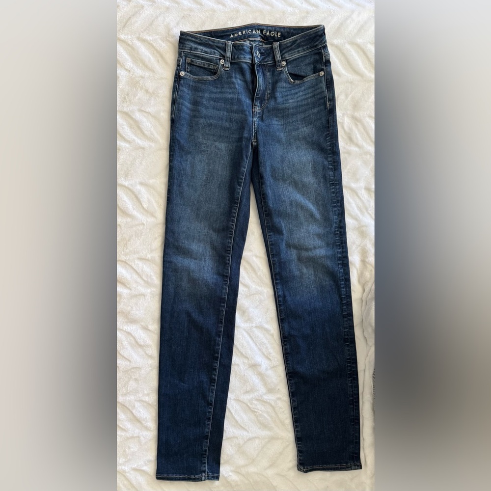 American Eagle Outfitters Women's Dark Blue Skinny Jeans